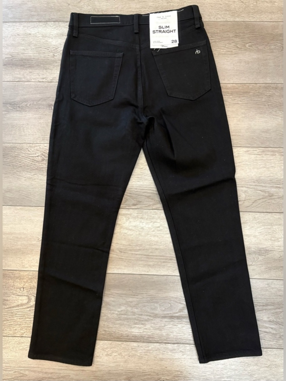 Rag & Bone Wren High Waist Slim Straight Jeans Black - Picture 7 of 7